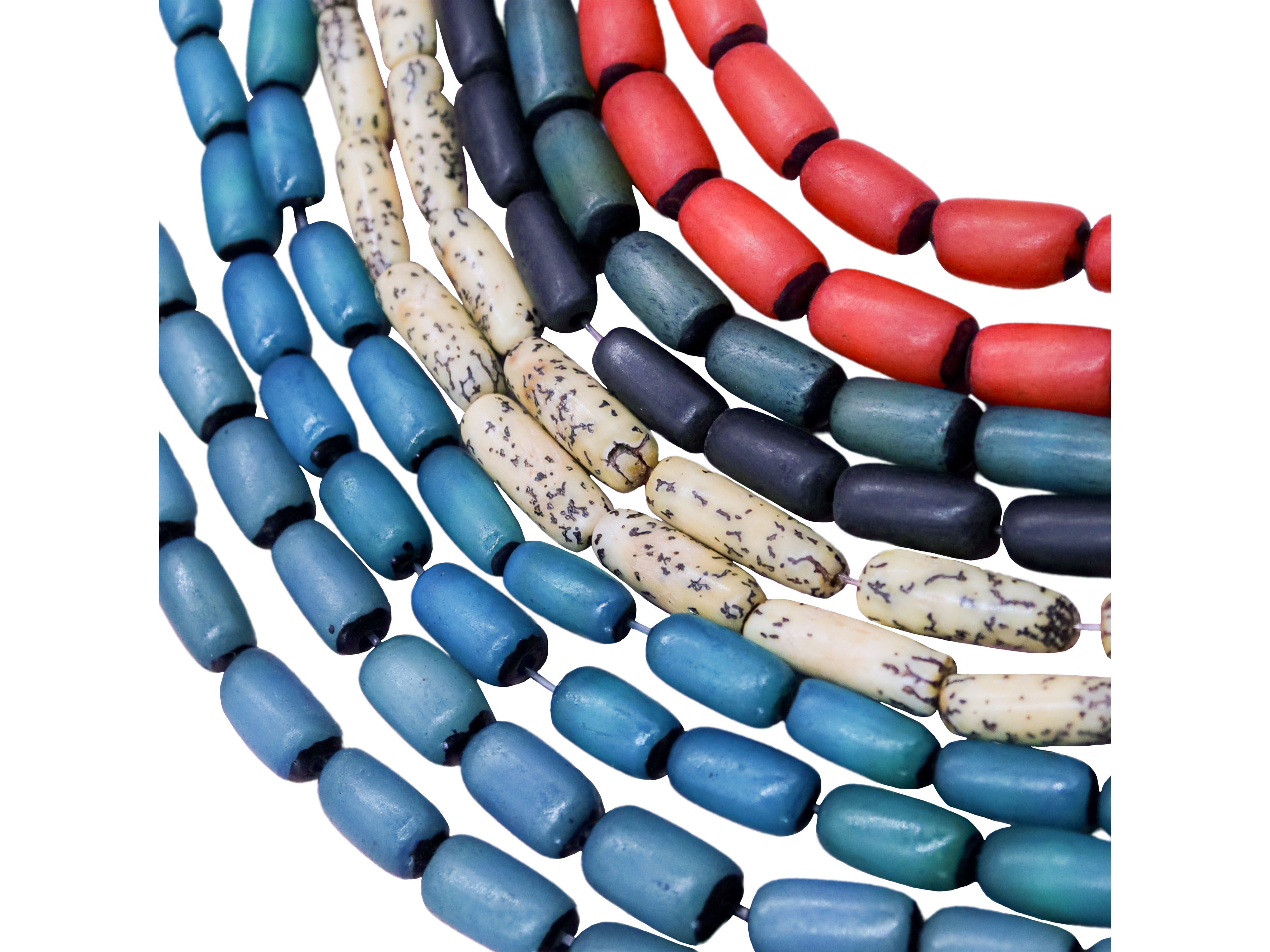 Fun-Weevz 350 African Beads for Jewelry Making, Buri and Betel Nut Bead Strands